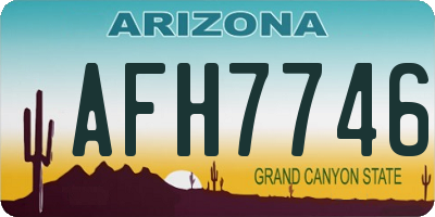 AZ license plate AFH7746