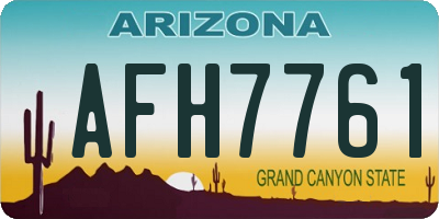 AZ license plate AFH7761