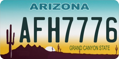 AZ license plate AFH7776
