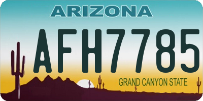 AZ license plate AFH7785