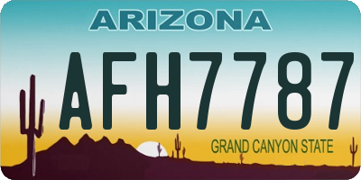 AZ license plate AFH7787