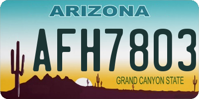 AZ license plate AFH7803