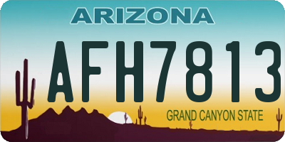 AZ license plate AFH7813