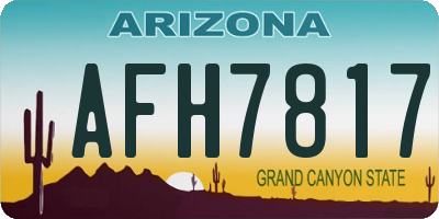AZ license plate AFH7817