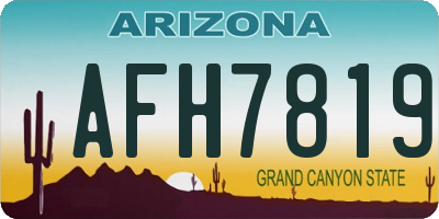 AZ license plate AFH7819