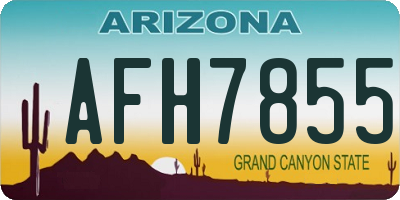 AZ license plate AFH7855