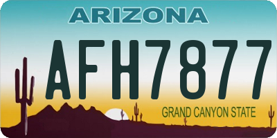 AZ license plate AFH7877