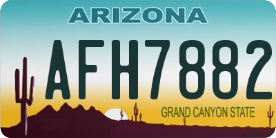 AZ license plate AFH7882