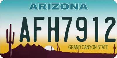 AZ license plate AFH7912
