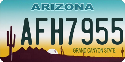 AZ license plate AFH7955