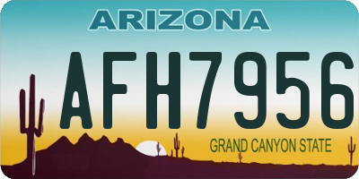 AZ license plate AFH7956