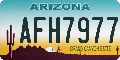AZ license plate AFH7977