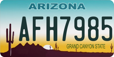 AZ license plate AFH7985