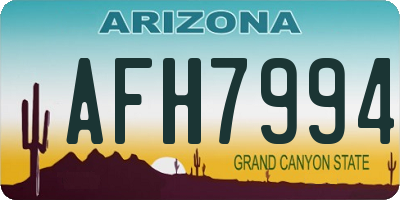 AZ license plate AFH7994