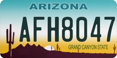 AZ license plate AFH8047
