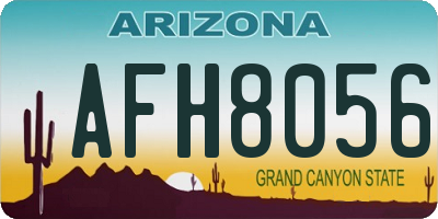 AZ license plate AFH8056