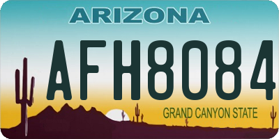 AZ license plate AFH8084