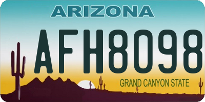 AZ license plate AFH8098