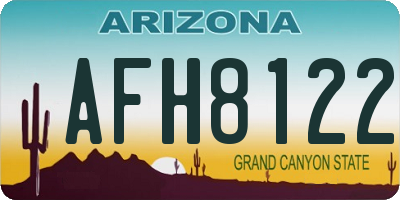 AZ license plate AFH8122