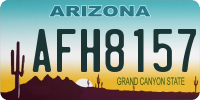 AZ license plate AFH8157