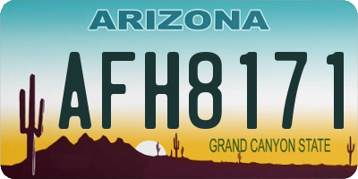 AZ license plate AFH8171