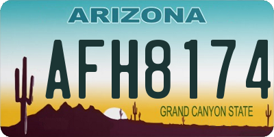 AZ license plate AFH8174