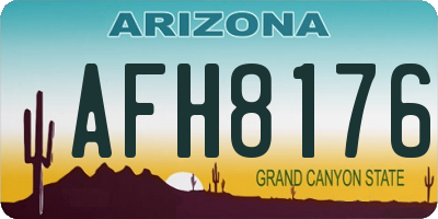 AZ license plate AFH8176