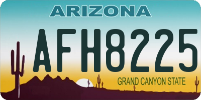 AZ license plate AFH8225