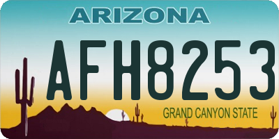 AZ license plate AFH8253