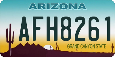 AZ license plate AFH8261