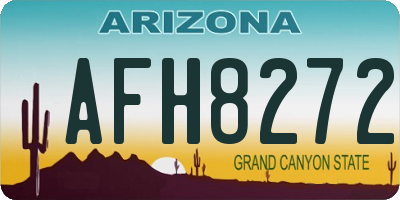AZ license plate AFH8272