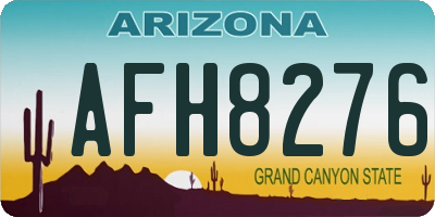 AZ license plate AFH8276