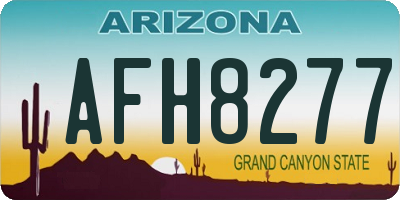AZ license plate AFH8277