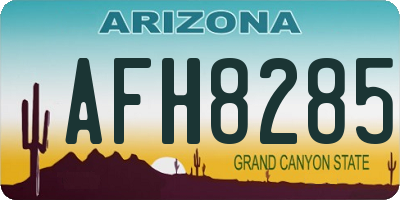 AZ license plate AFH8285