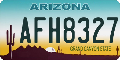 AZ license plate AFH8327