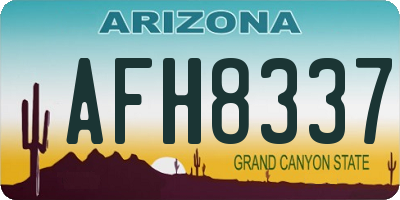 AZ license plate AFH8337