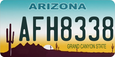 AZ license plate AFH8338