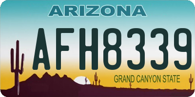 AZ license plate AFH8339