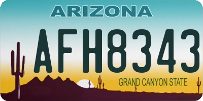 AZ license plate AFH8343