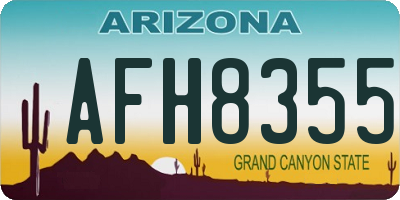 AZ license plate AFH8355