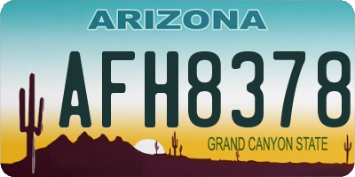AZ license plate AFH8378