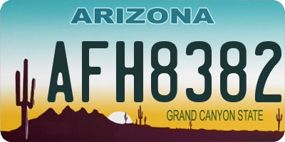 AZ license plate AFH8382