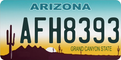 AZ license plate AFH8393