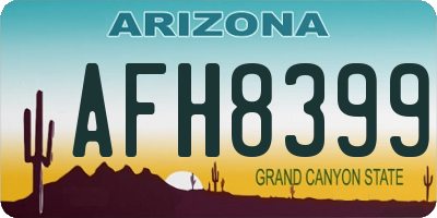 AZ license plate AFH8399