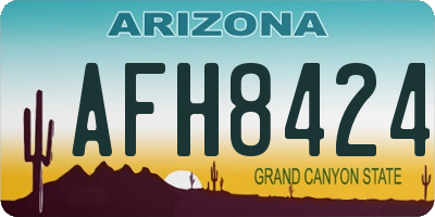 AZ license plate AFH8424