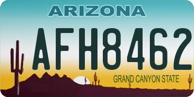 AZ license plate AFH8462