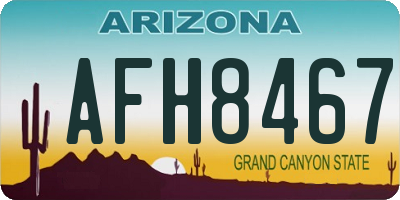 AZ license plate AFH8467