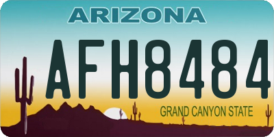 AZ license plate AFH8484