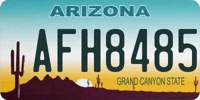 AZ license plate AFH8485
