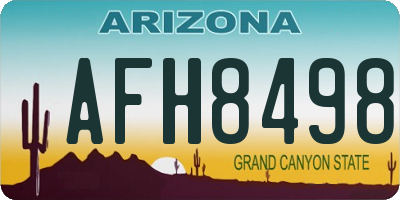 AZ license plate AFH8498